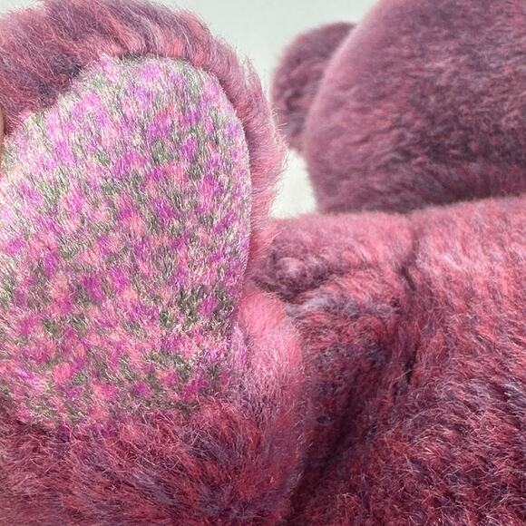 Vintage Ty Beanie Buddies 2000 Signature Bear Embroidered Heart Purple Plush Y2K - Picture 7 of 10